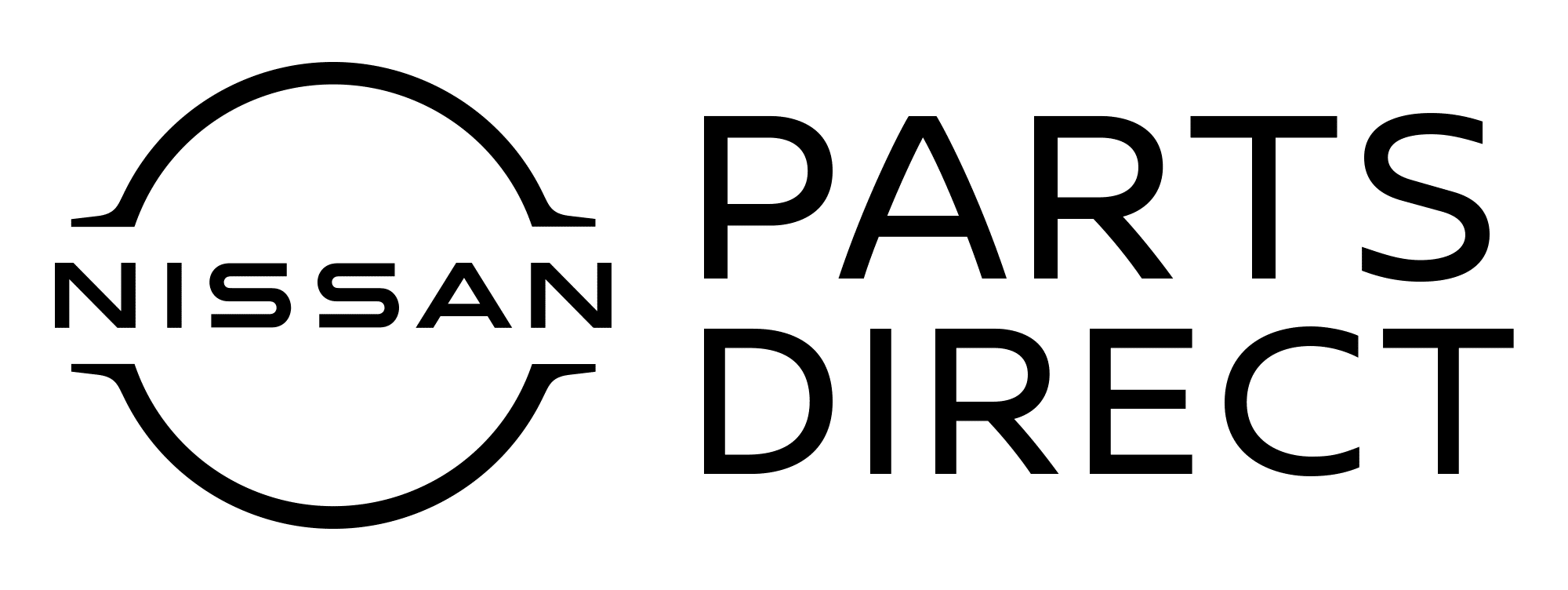 Nissan Horizontal Logo Black Logo PNG Style 1